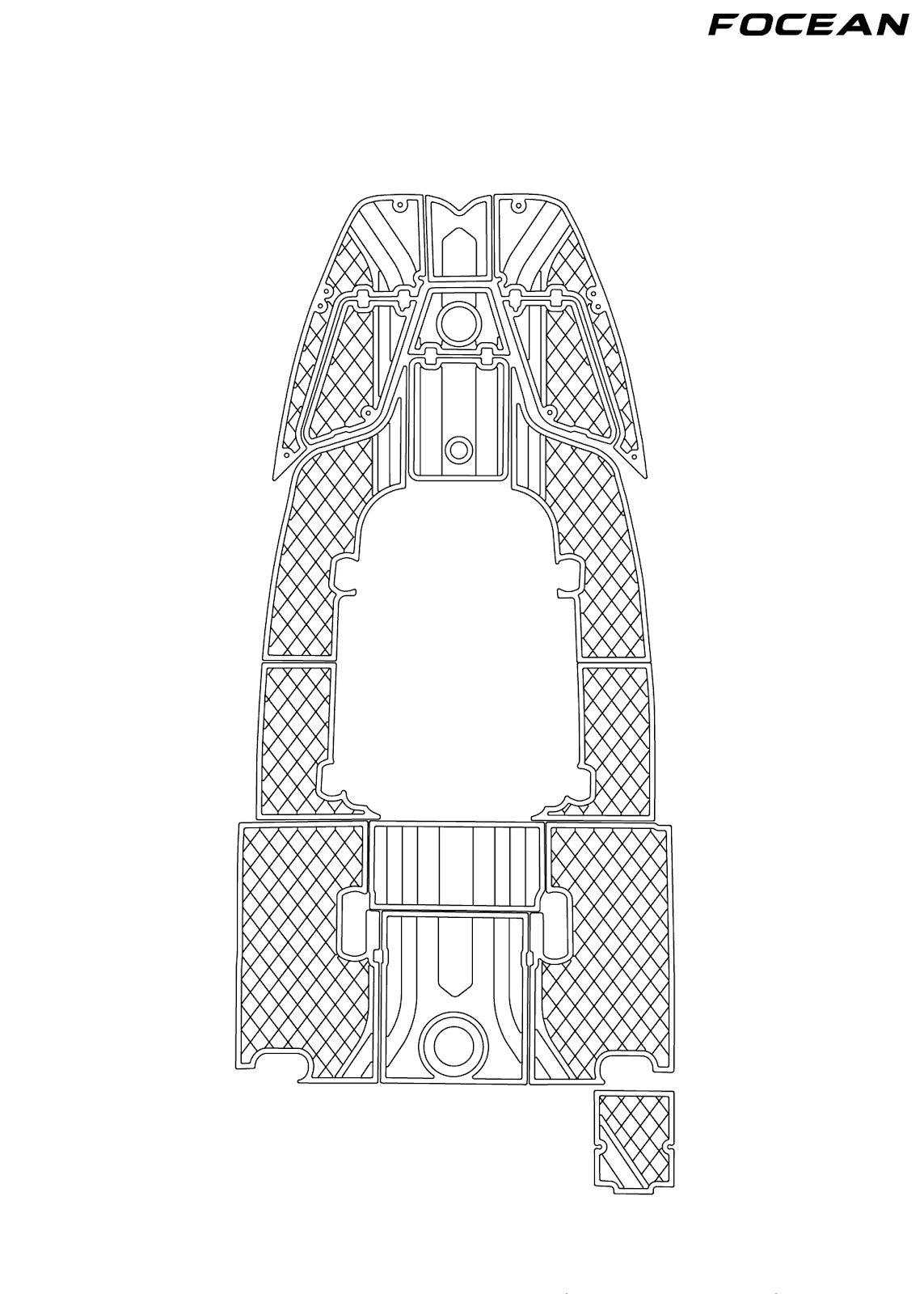 Custom Non-Slip EVA Boat Flooring for Sea Fox - 228 Commander - 2022