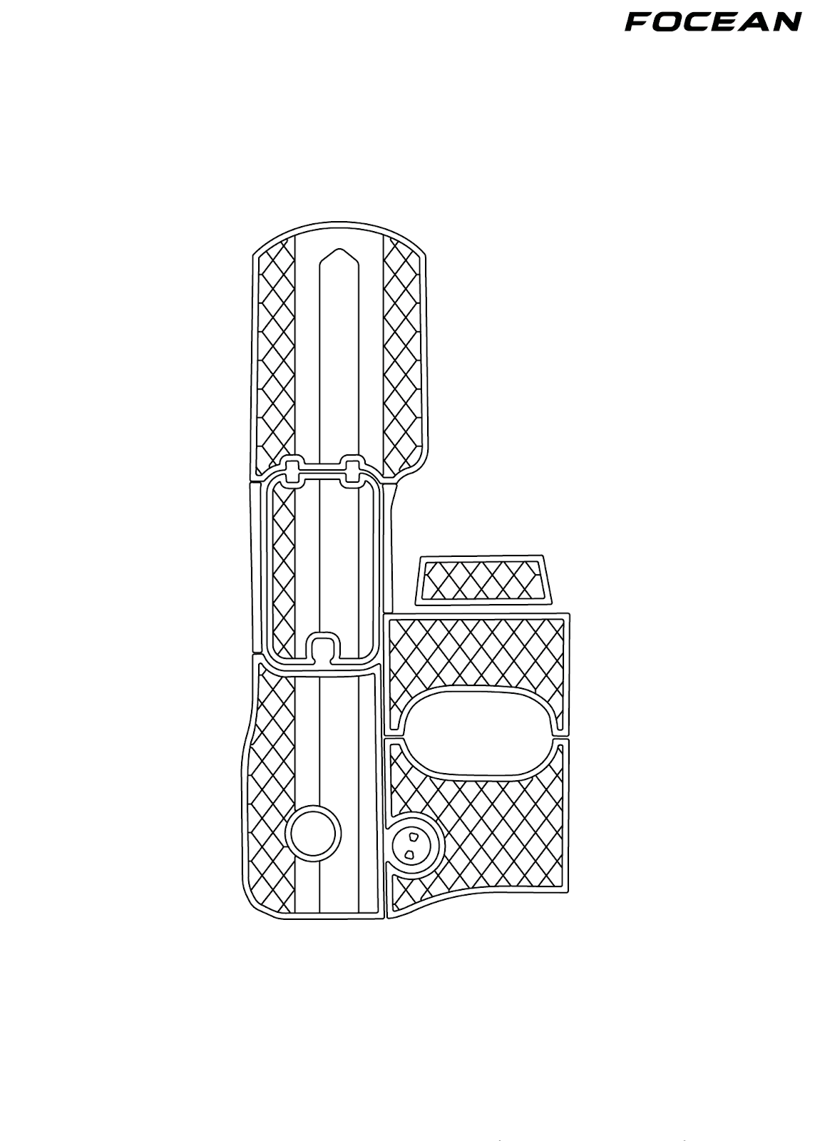 Custom Non-Slip EVA Boat Flooring for Hurricane - G5 202 - 2005