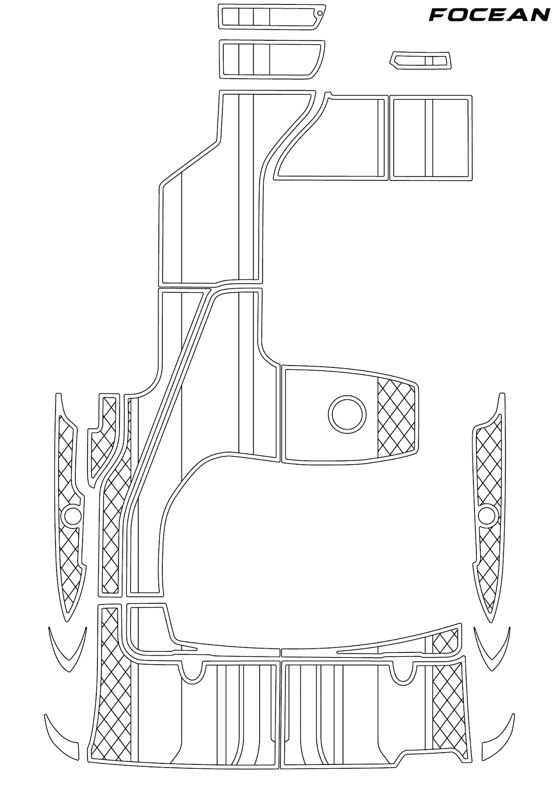 Custom Non-Slip EVA Boat Flooring for SeaRay - Sundancer 330 - 2010