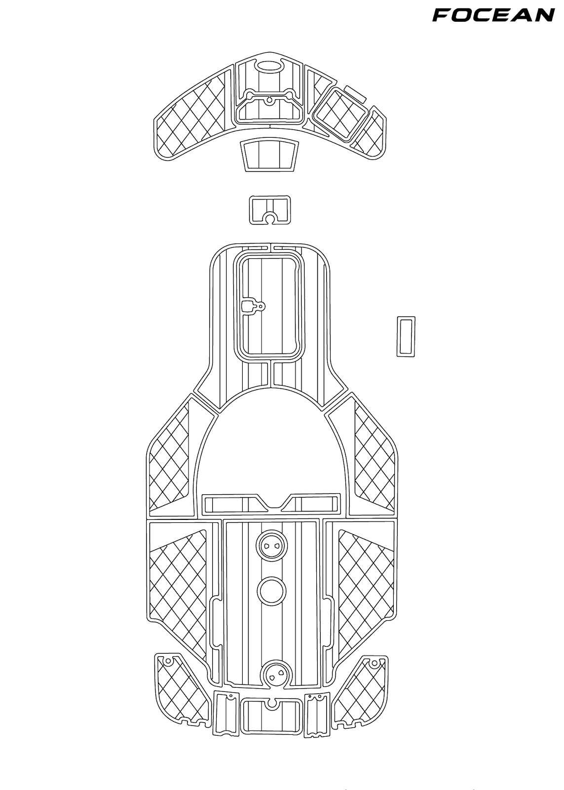 Custom Non-Slip EVA Boat Flooring for Hurricane - S211 - 2015