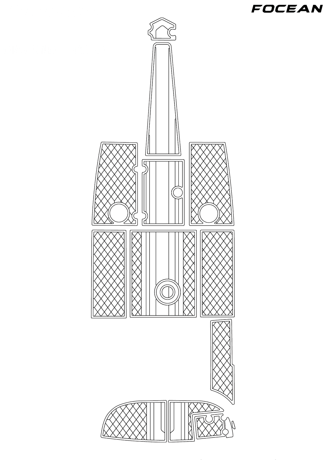 Custom Non-Slip EVA Boat Flooring for Crownline - 23 SS LPX - 2007