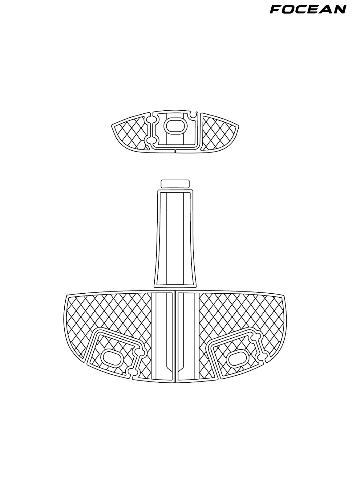 Custom Non-Slip EVA Boat Flooring for Four Winns - 264 Funship - 2003