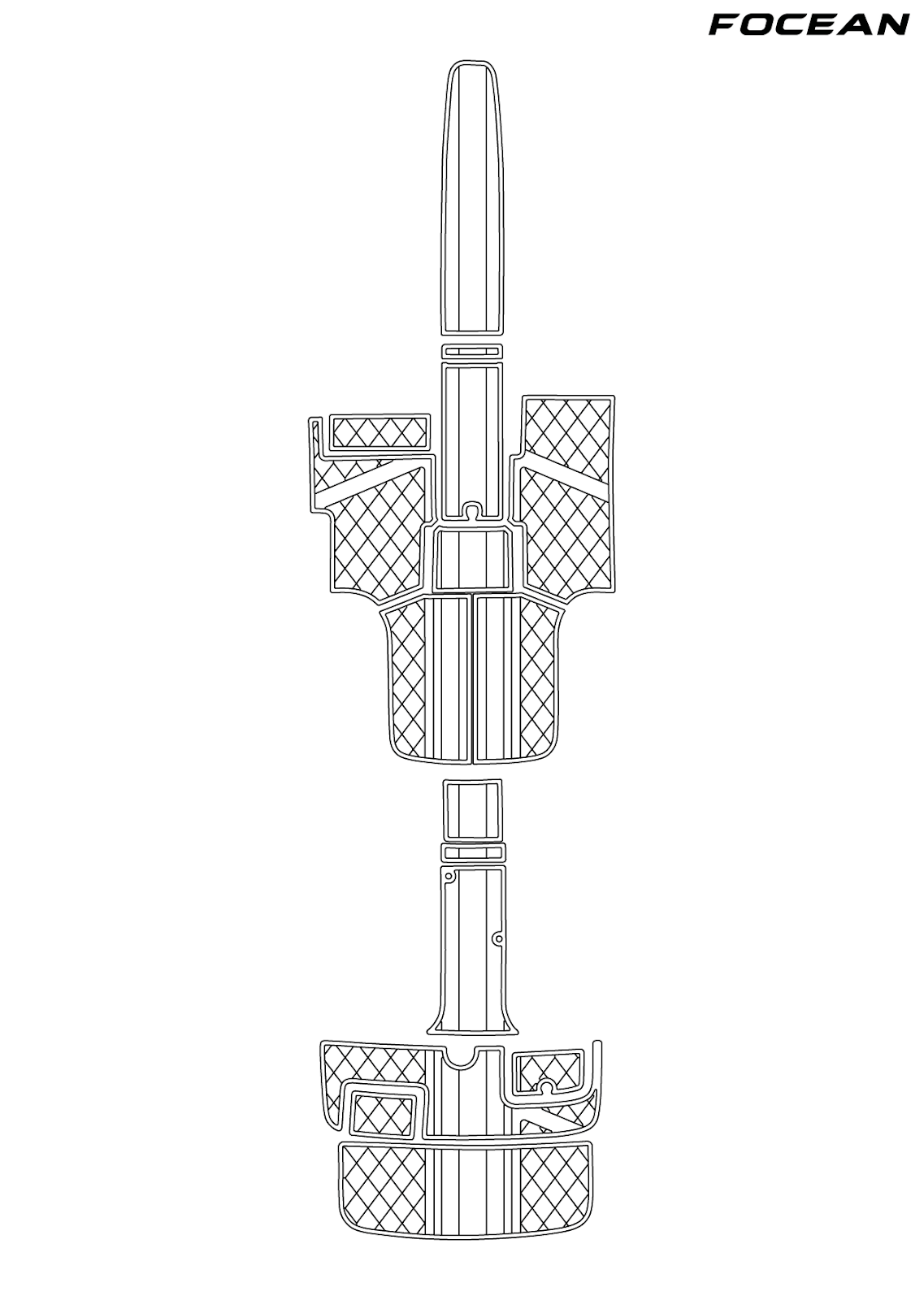 Custom Non-Slip EVA Boat Flooring for Cobalt - 252 - 2005