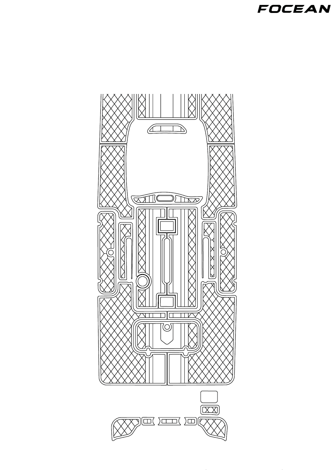Custom Non-Slip EVA Boat Flooring for Glasstream - 328 SCX - 2006