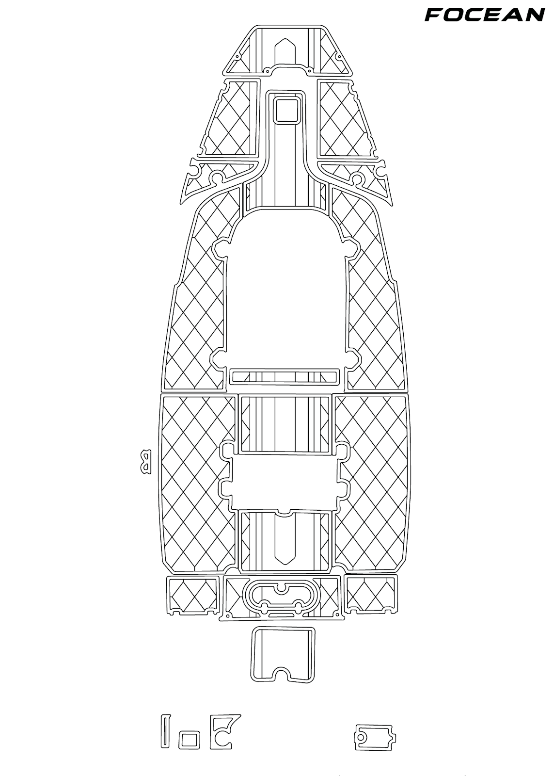 Custom Non-Slip EVA Boat Flooring for Key West - 219 FS - 2023