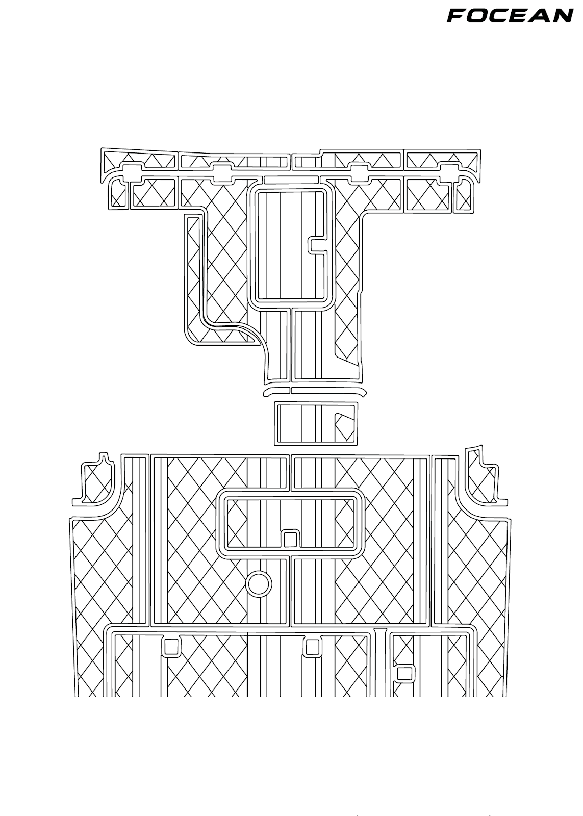 Custom Non-Slip EVA Boat Flooring for Tiara - Open 28 - 2006