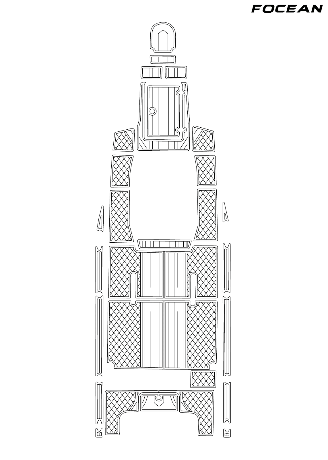Custom Non-Slip EVA Boat Flooring for Renegade - 32 CC - 2016