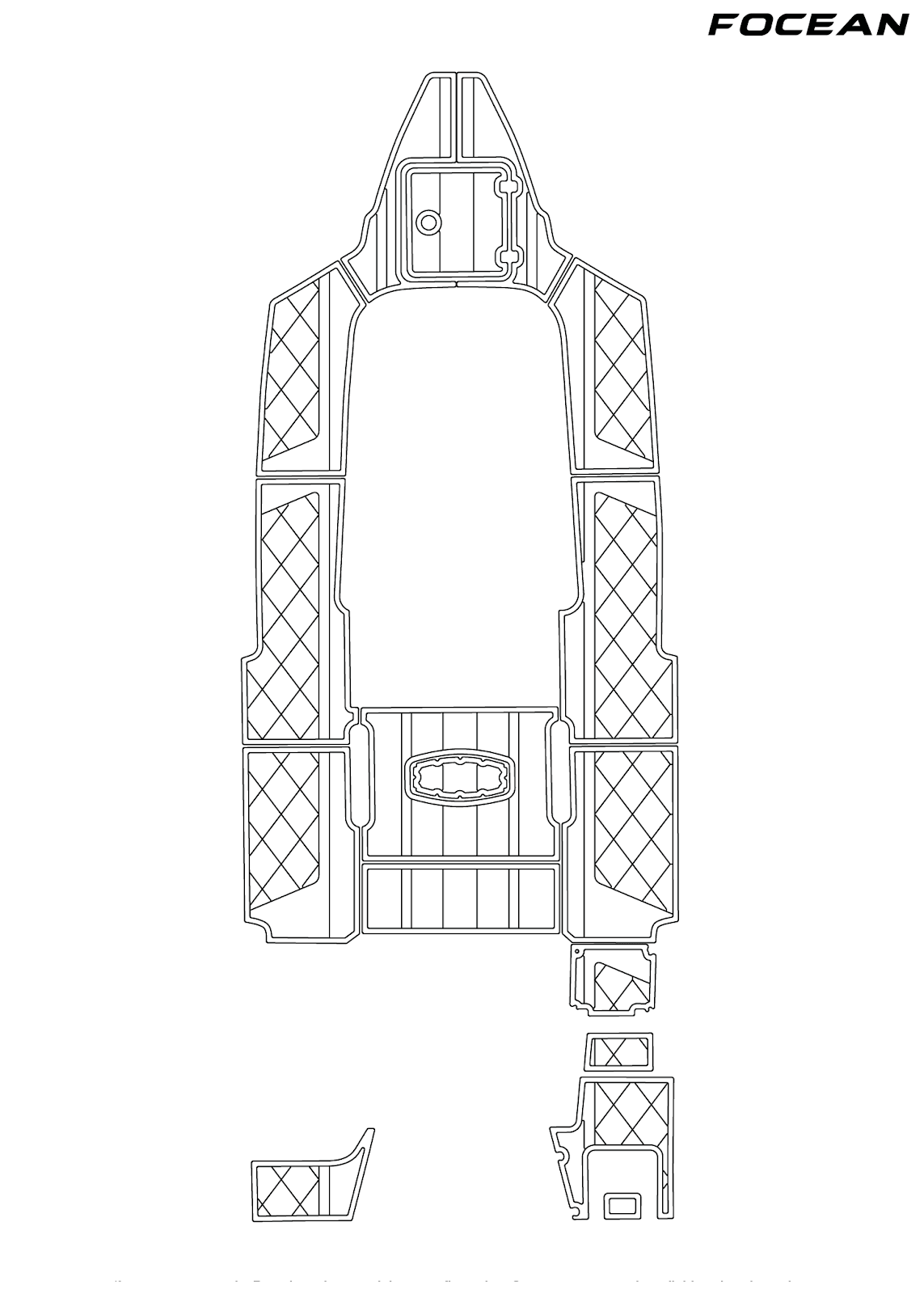Custom Non-Slip EVA Boat Flooring for Nauticstar - 24L - 2023