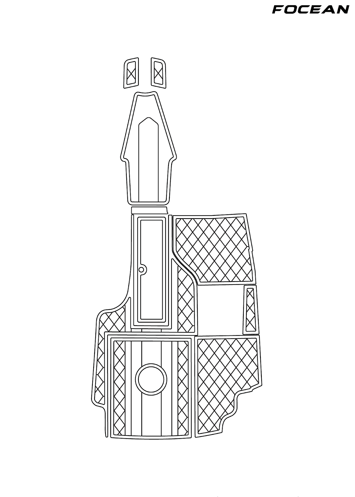 Custom Non-Slip EVA Boat Flooring for Mastercraft - 205V - 2001