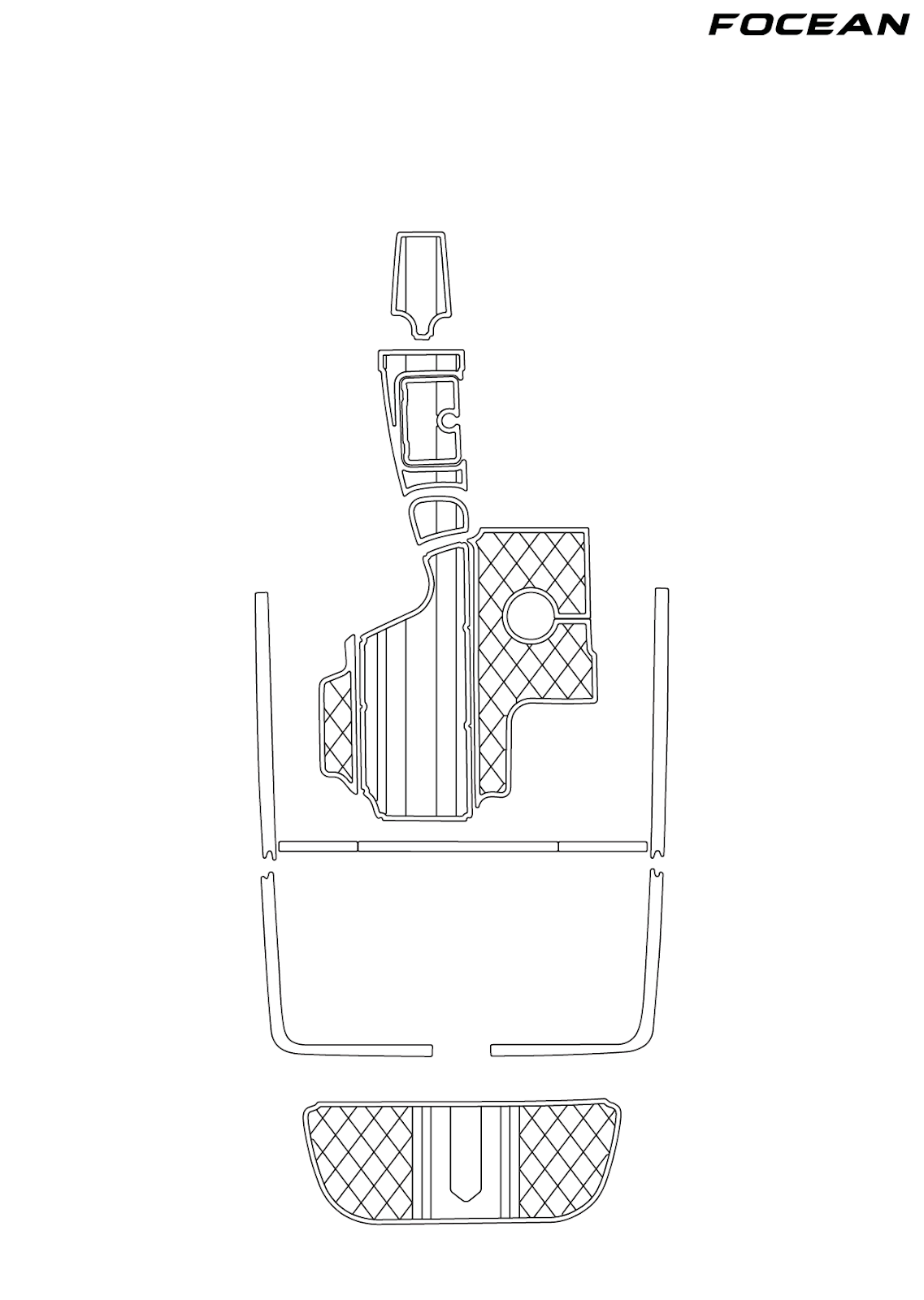 Custom Non-Slip EVA Boat Flooring for Centurion - Avalanche C4 - 2007