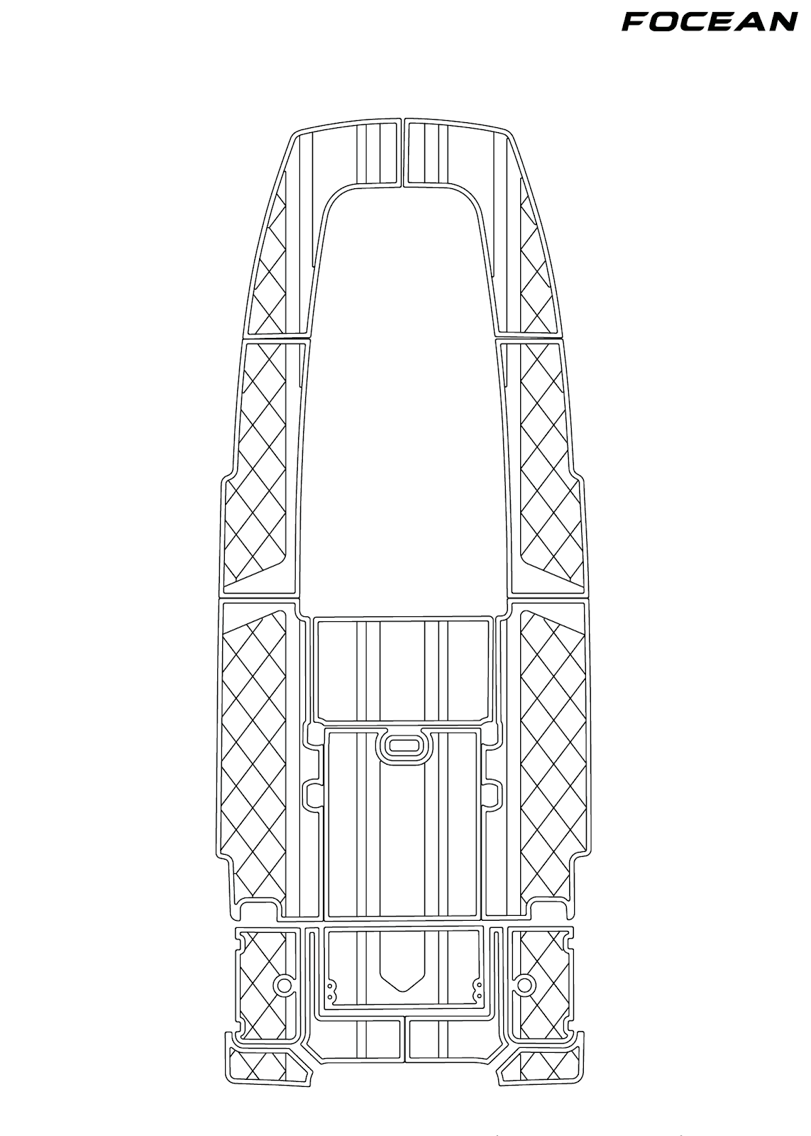 Custom Non-Slip EVA Boat Flooring for Sportsman - 247OE Bay Boat - 2024 (b)