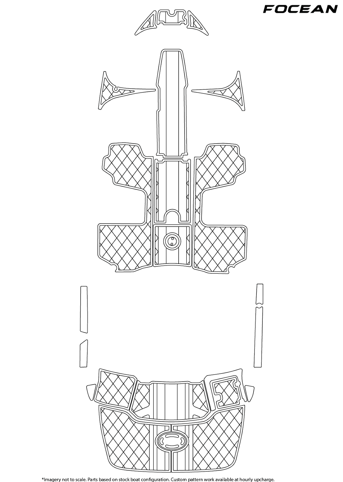 Custom Non-Slip EVA Boat Flooring for Chaparral - H20 21 Deluxe - 2017
