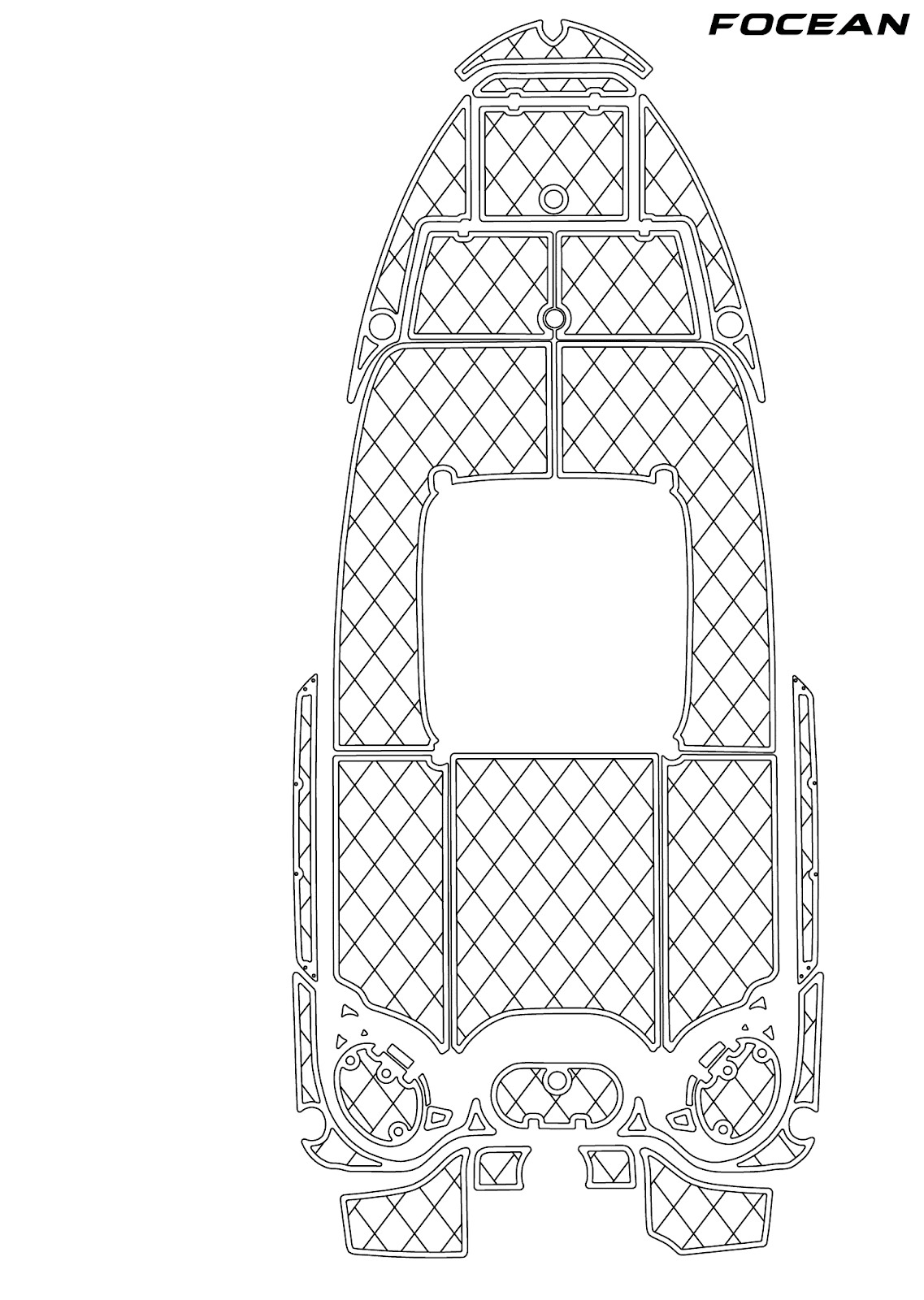 Custom Non-Slip EVA Boat Flooring for Wellcraft - Fisherman 212 - 2006