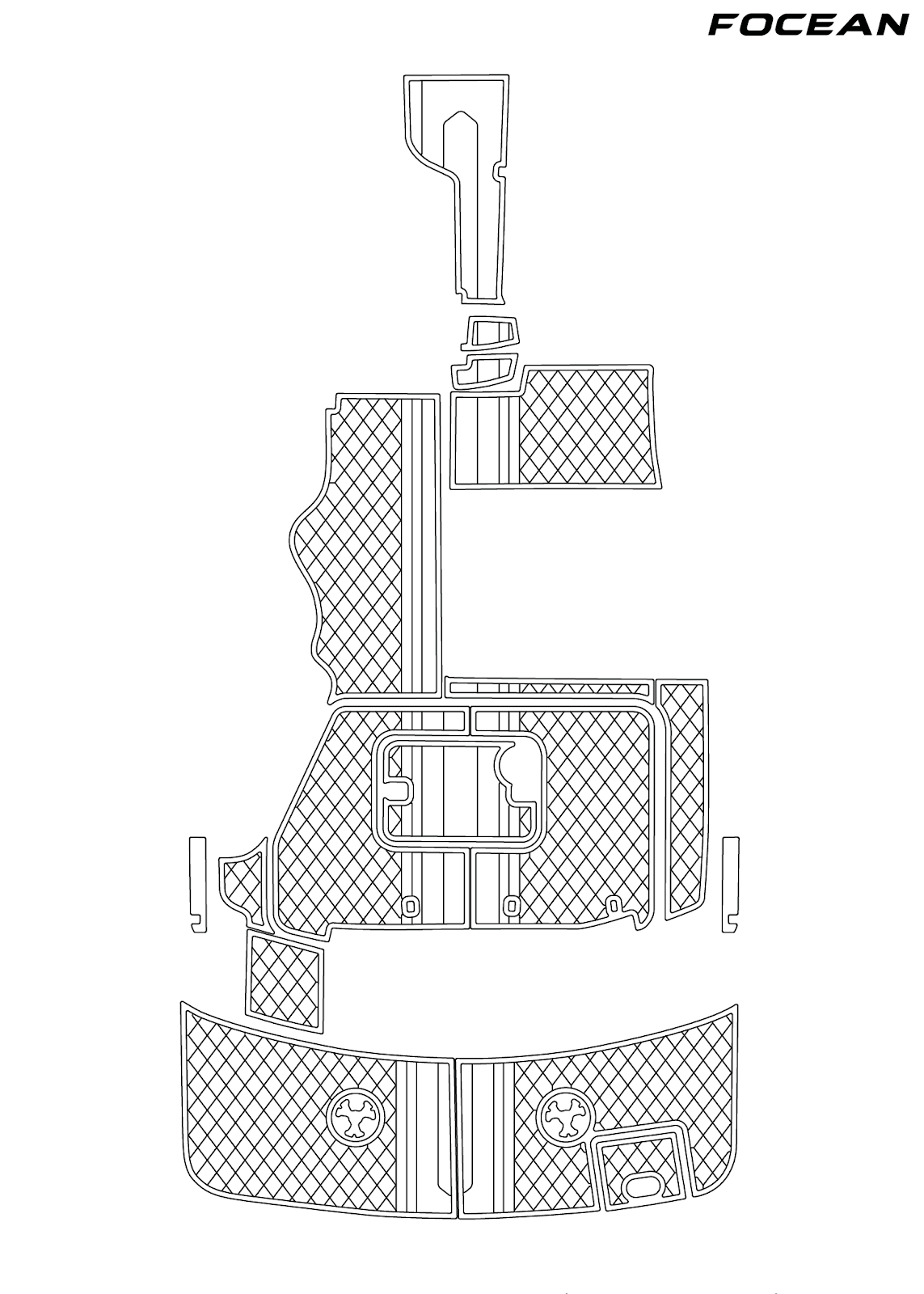 Custom Non-Slip EVA Boat Flooring for Four Winns - Vista 288 - 2005