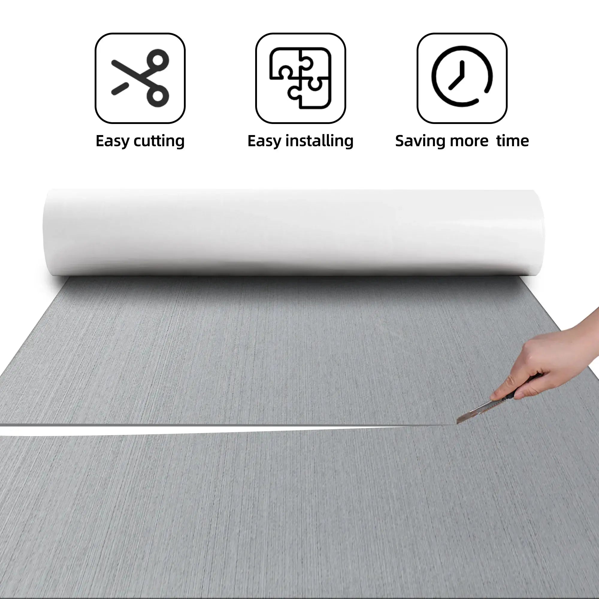 Boat Flooring EVA Foam Boat Decking Gray Brushed Non-Slip Boat Mat Self-Adhesive Foam Boat Deck Flooring Carpet Mat Rolls for Kayak Deck Boat Yacht Flooring Motorboat