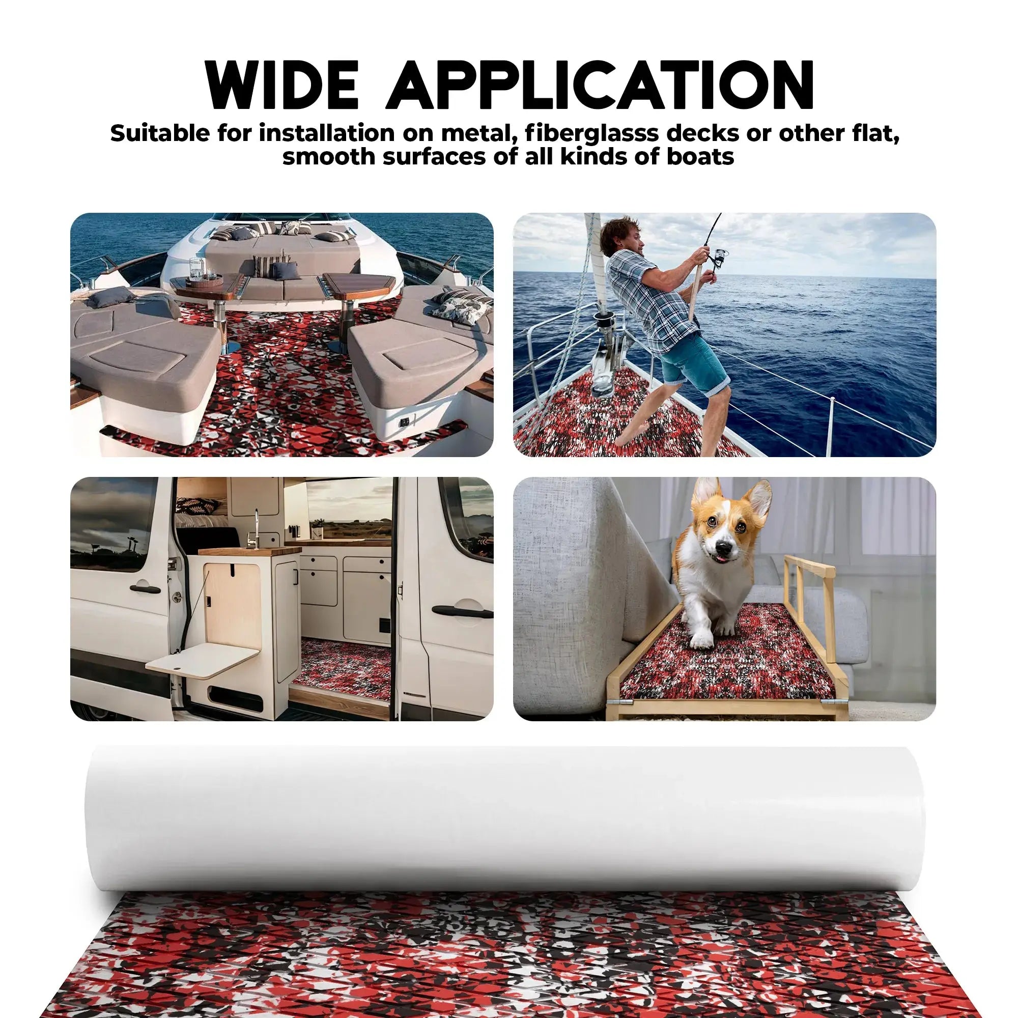 FOCEAN New Arrival Anti-UV None Slip EVA Foam Boat Flooring 3M Adhesive Sea Deck for Jon Boat Surfboard SUP Board Kayak