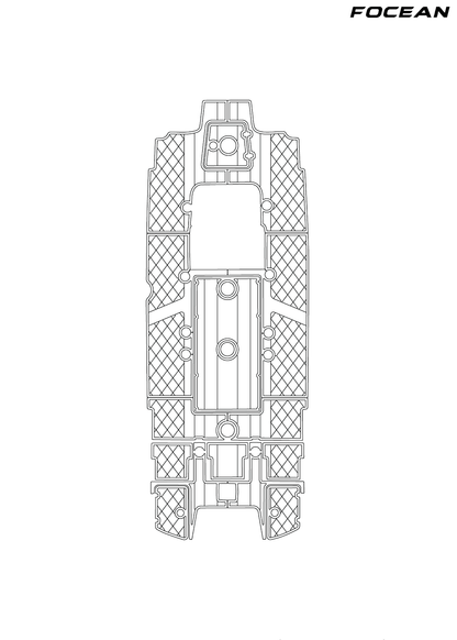 Custom Non-Slip EVA Boat Flooring for Carolina Skiff - 24 Ultra Elite - 2023