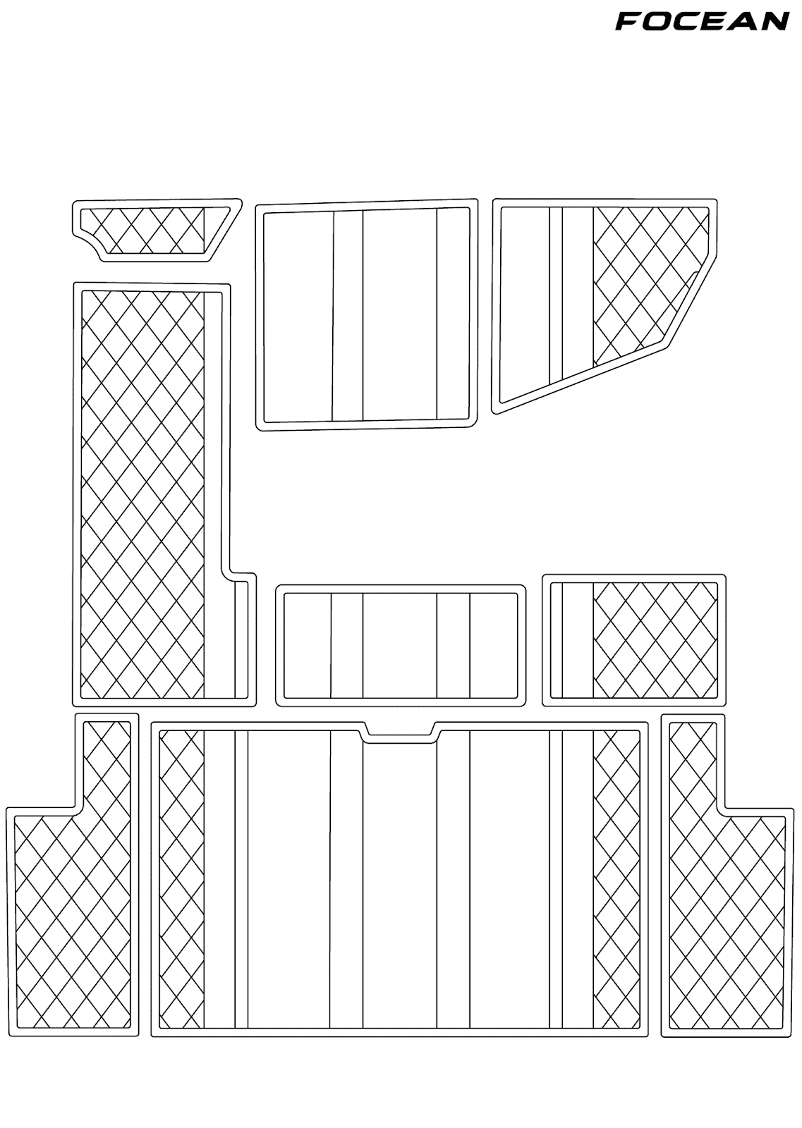 Custom Non-Slip EVA Boat Flooring for SeaRay - 268 Sundancer - 1988