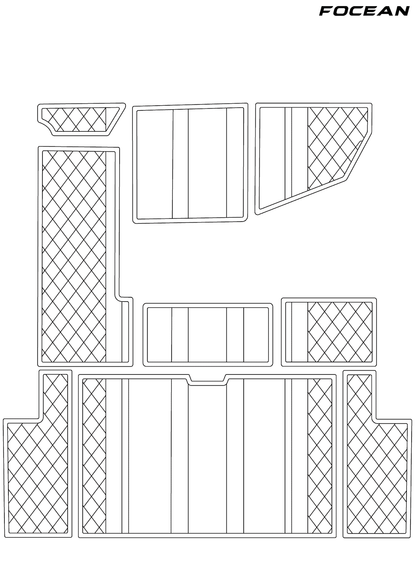 Custom Non-Slip EVA Boat Flooring for SeaRay - 268 Sundancer - 1988
