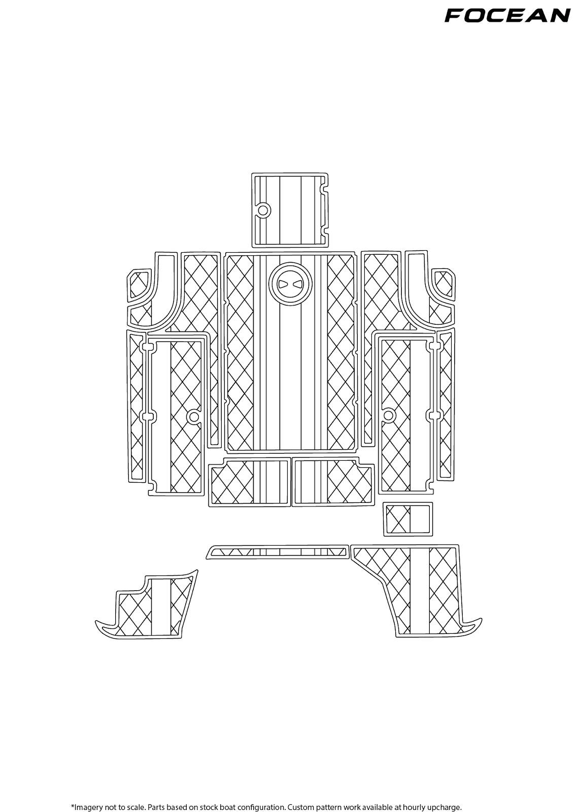 Custom Non-Slip EVA Boat Flooring for Seaswirl - Striper 2901 - 2008