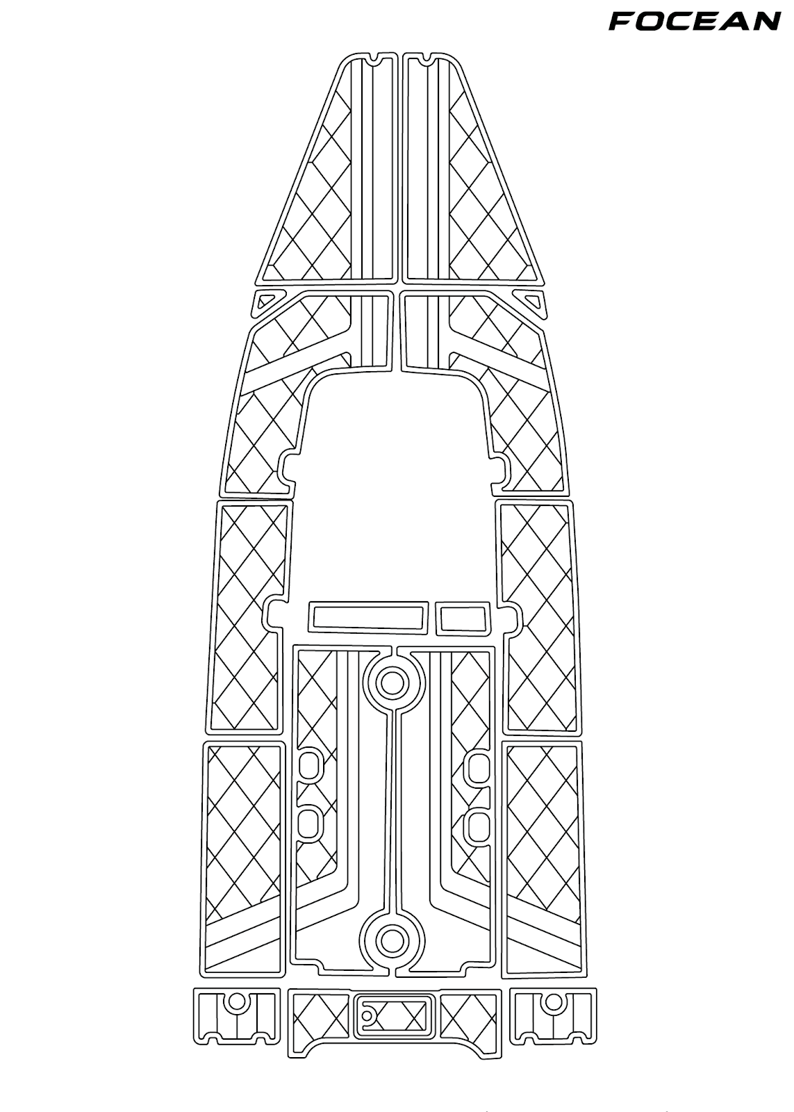 Custom Non-Slip EVA Boat Flooring for Angler - 204 FX Limited - 2008