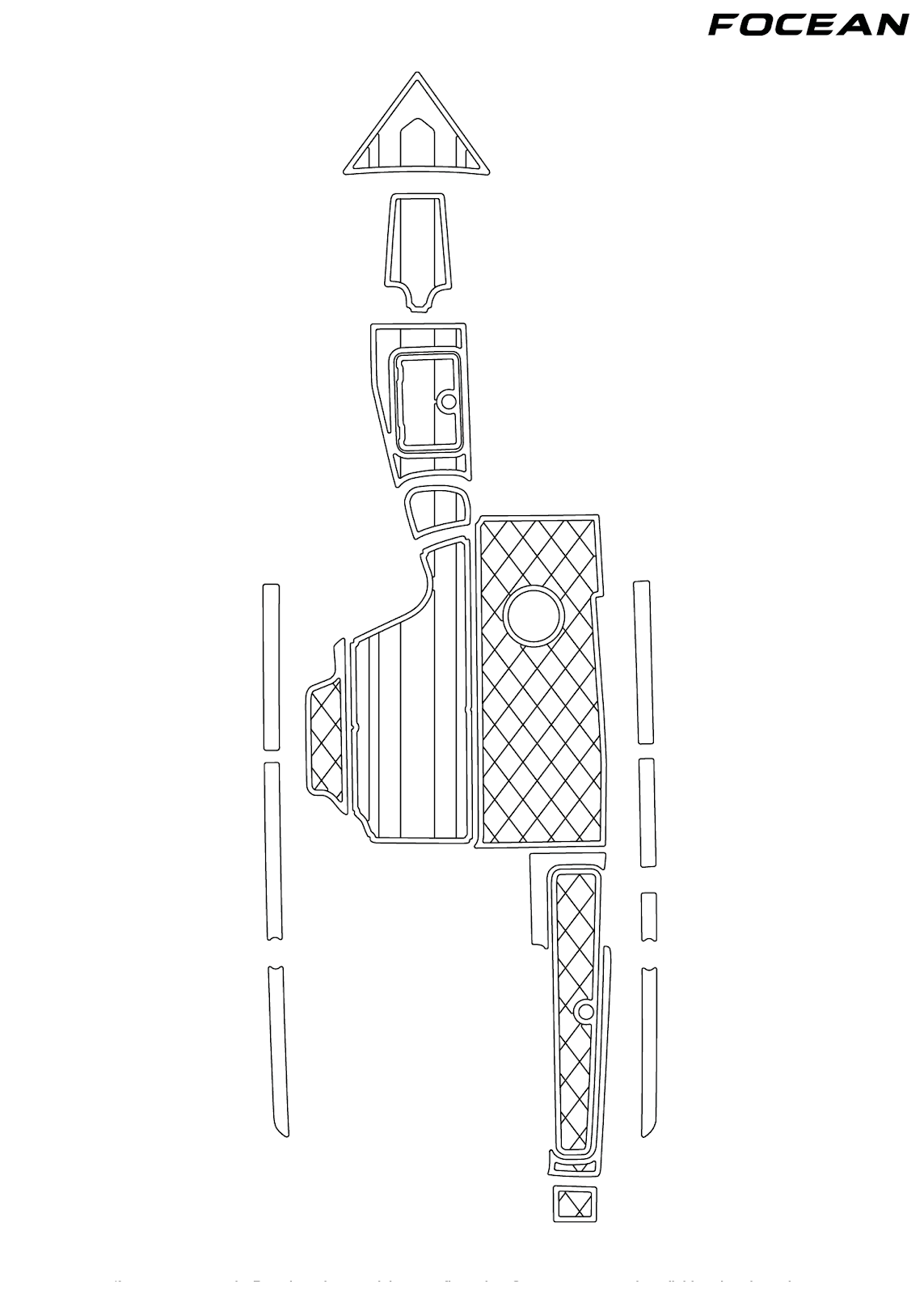 Custom Non-Slip EVA Boat Flooring for Centurion - Escalade - 2002 (Version 1)