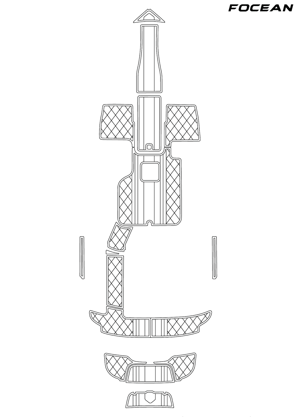 Custom Non-Slip EVA Boat Flooring for Cobalt - 220s - 2016