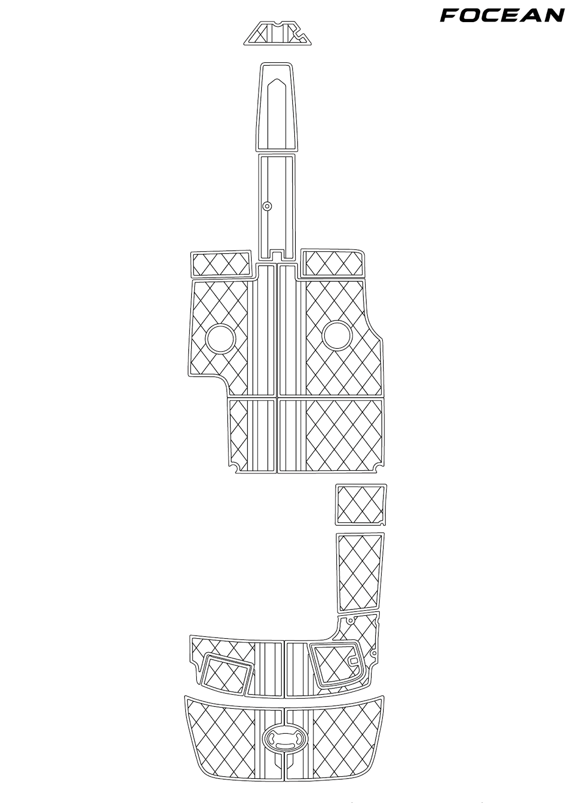 Custom Non-Slip EVA Boat Flooring for Cobalt - 246 - 2002