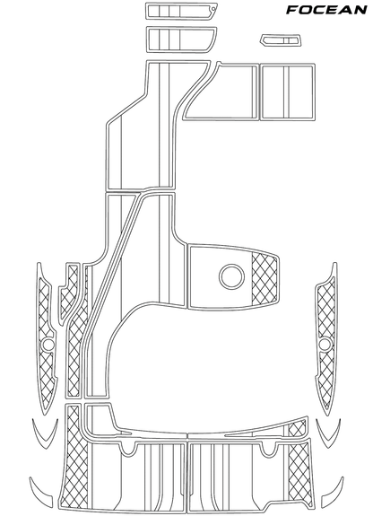 Custom Non-Slip EVA Boat Flooring for SeaRay - Sundancer 330 - 2010