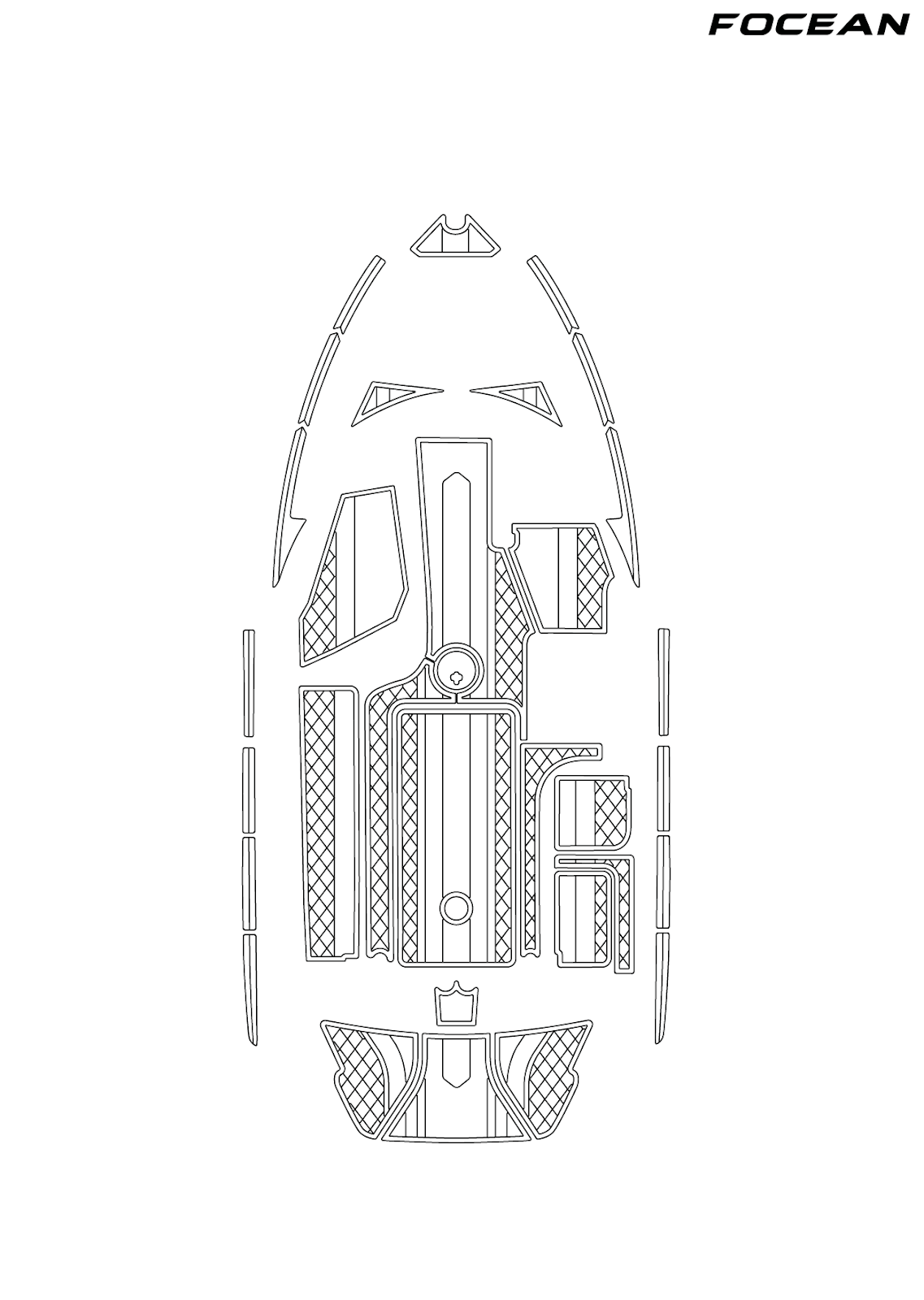 Custom Non-Slip EVA Boat Flooring for Malibu - 23LSV - 2014