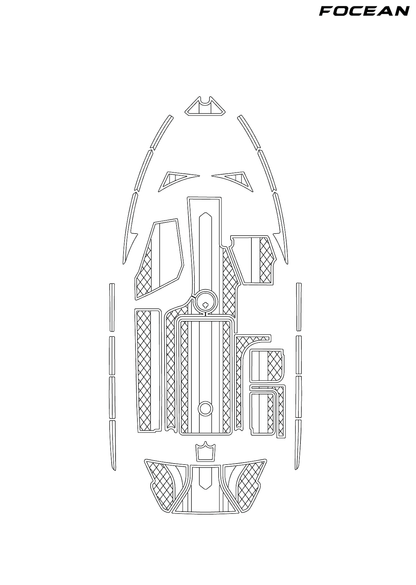 Custom Non-Slip EVA Boat Flooring for Malibu - 23LSV - 2014