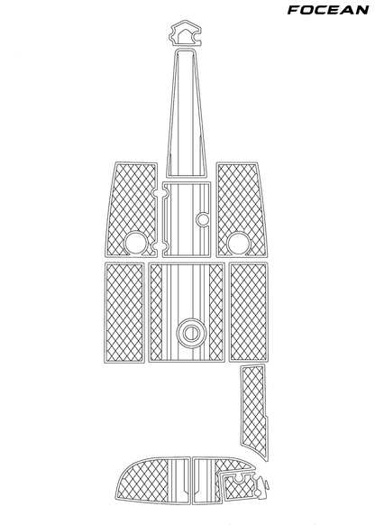 Custom Non-Slip EVA Boat Flooring for Crownline - 23 SS LPX - 2007