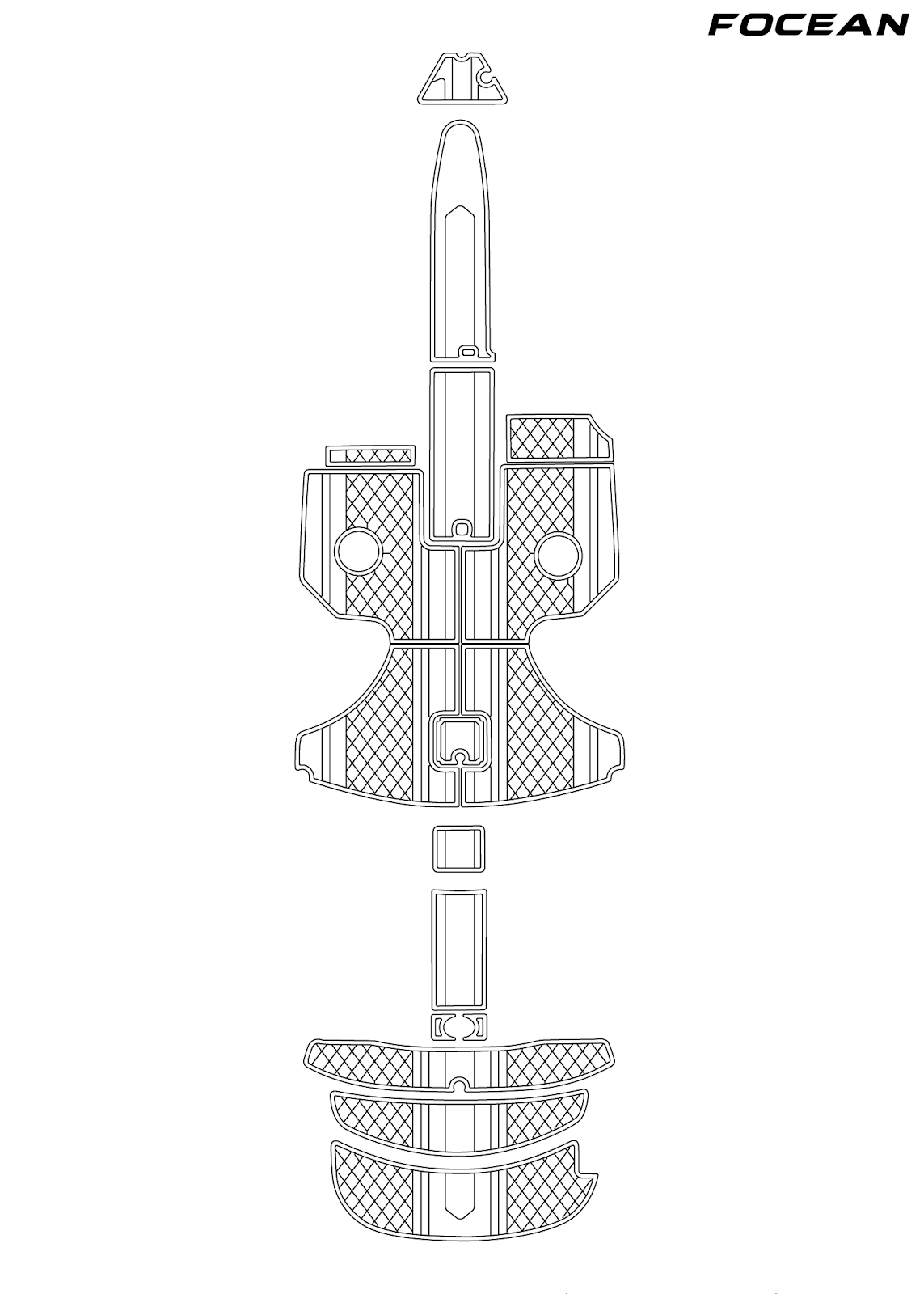 Custom Non-Slip EVA Boat Flooring for Cobalt - 250 - 2005