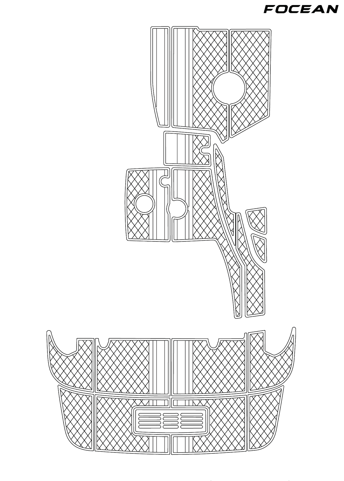Custom Non-Slip EVA Boat Flooring for SeaRay - 350 - 2017  Sea Ray