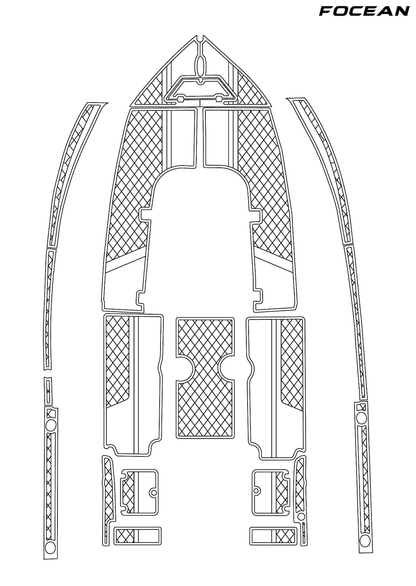 Custom Non-Slip EVA Boat Flooring for Sea Pro - 220 CC - 2004