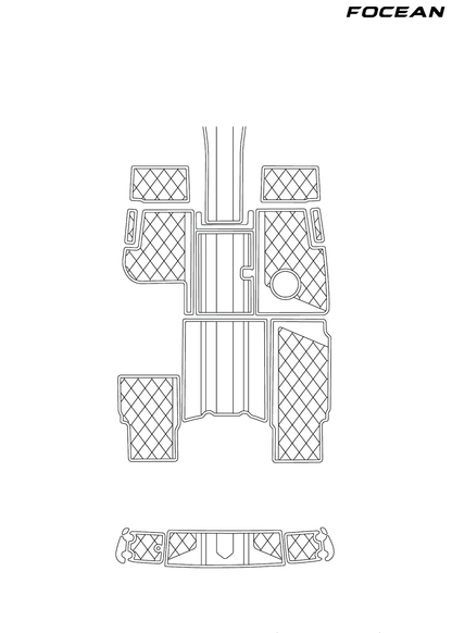 Custom Non-Slip EVA Boat Flooring for Monterey - 200LS Montura - 2003