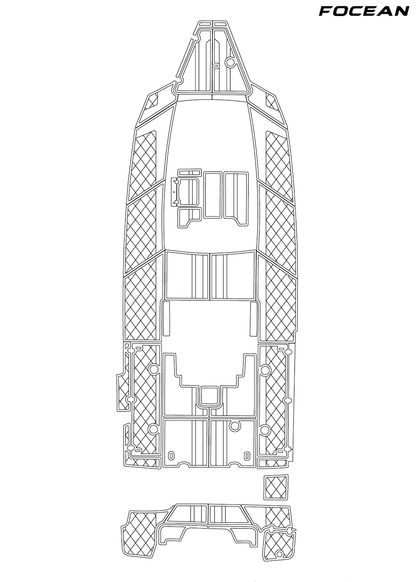Custom Non-Slip EVA Boat Flooring for Blackfin - 302 CC - 2023