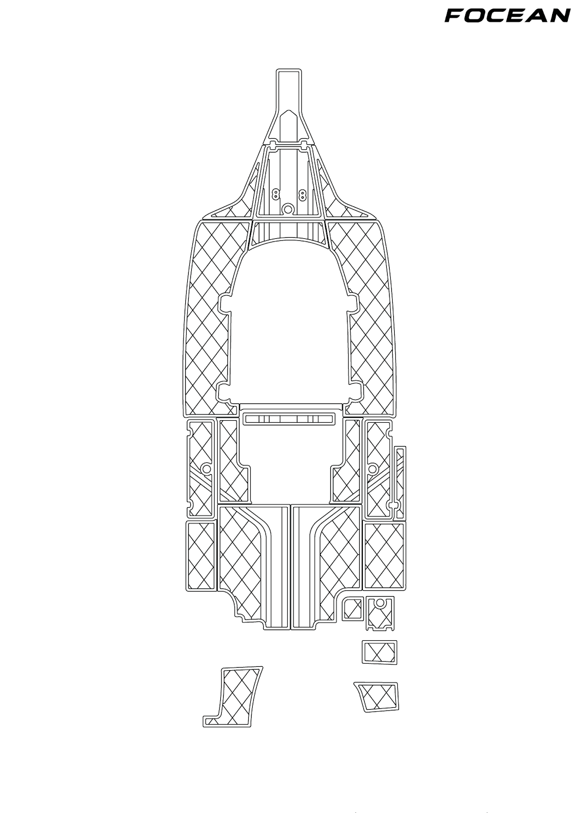 Custom Non-Slip EVA Boat Flooring for Sportsman - 252CC - 2015
