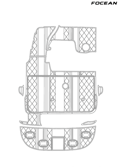 Custom Non-Slip EVA Boat Flooring for SeaRay - 340 - 1999-2002