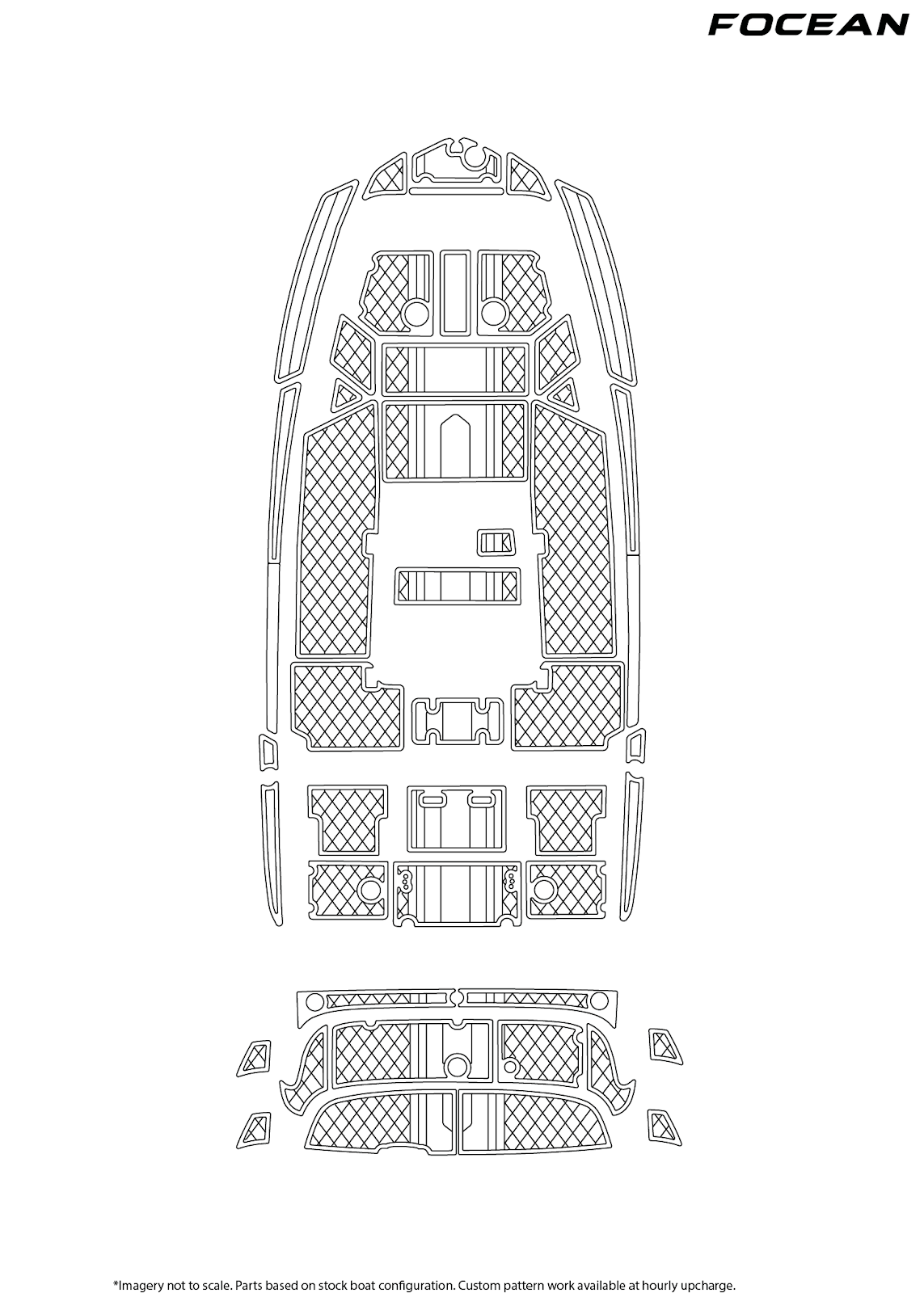 Custom Non-Slip EVA Boat Flooring for Yamaha - 190FSH Sport - 2016
