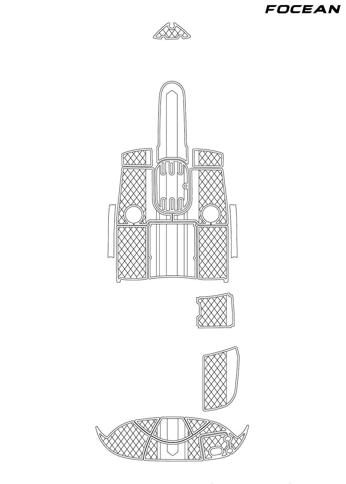 Custom Non-Slip EVA Boat Flooring for Four Winns - Horizon 210 - 2008