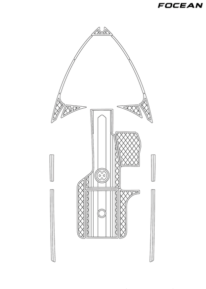 Custom Non-Slip EVA Boat Flooring for Malibu - 21ft Wakesetter - 2012