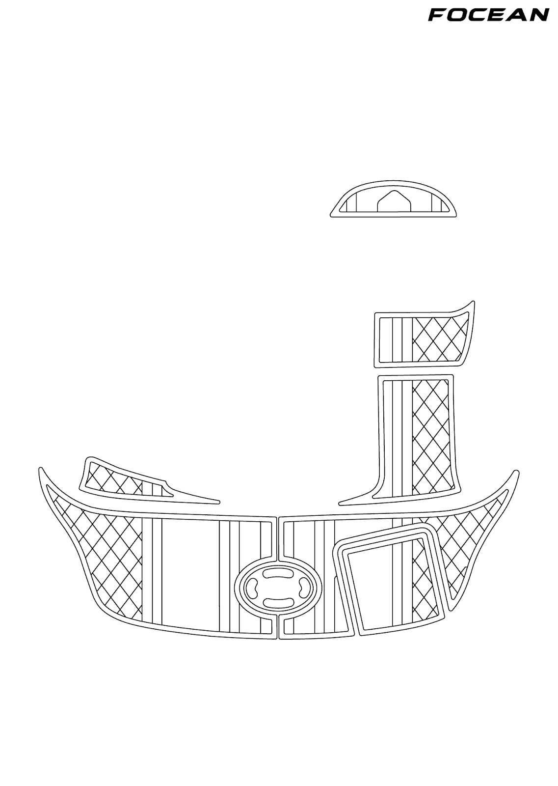Custom Non-Slip EVA Boat Flooring for SeaRay - Sundeck 220 - 2003