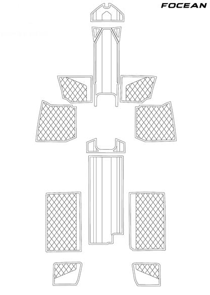 Custom Non-Slip EVA Boat Flooring for SeaRay - 200  Sea Ray