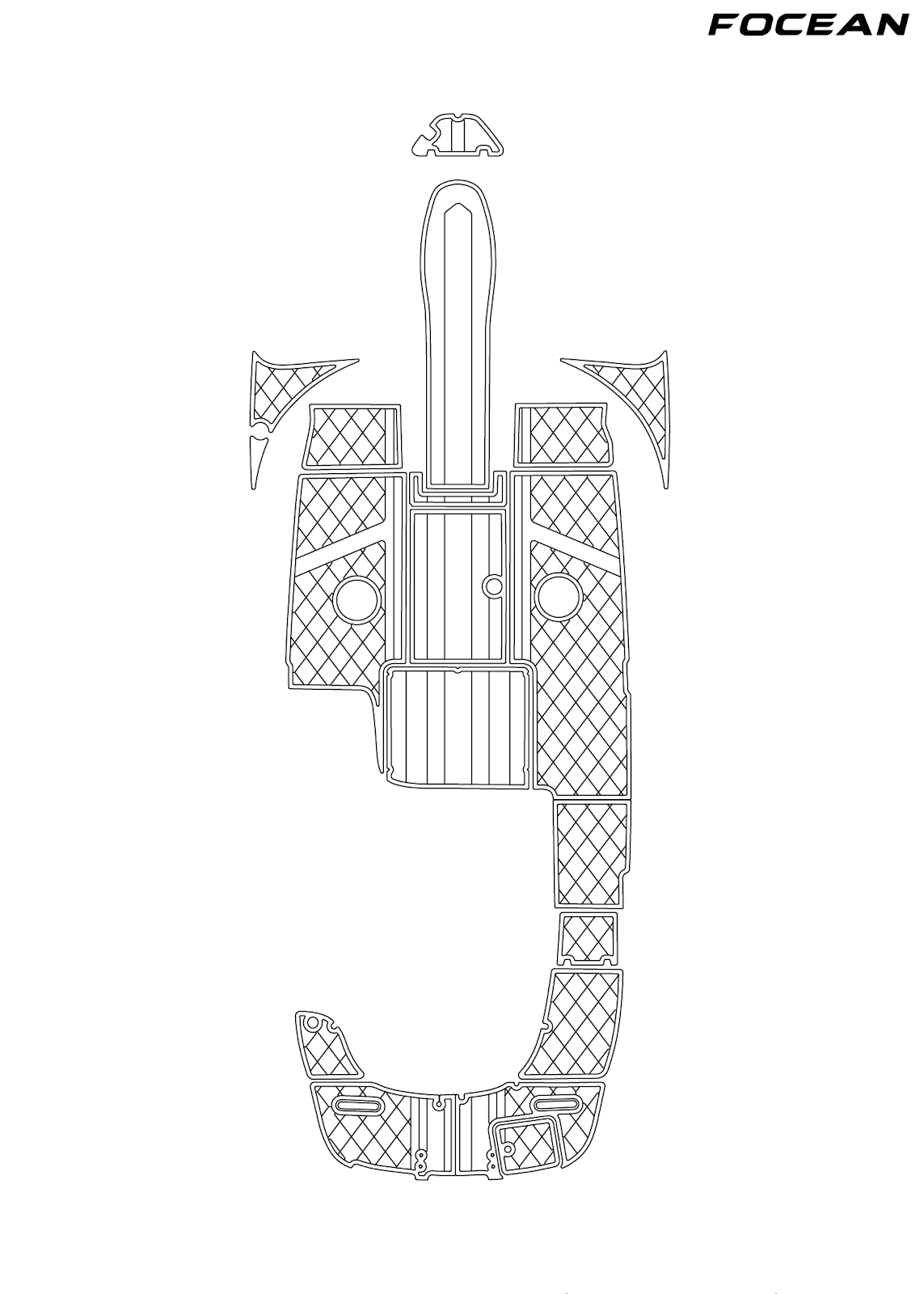 Custom Non-Slip EVA Boat Flooring for Monterey - 228SI - 2005