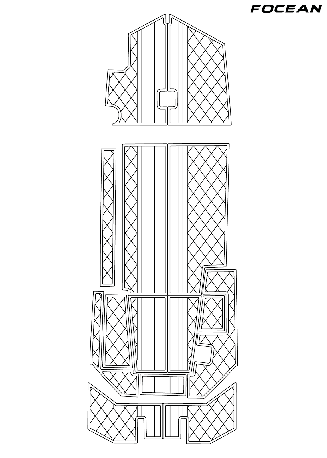Custom Non-Slip EVA Boat Flooring for Excel - 1754 SW - 2023