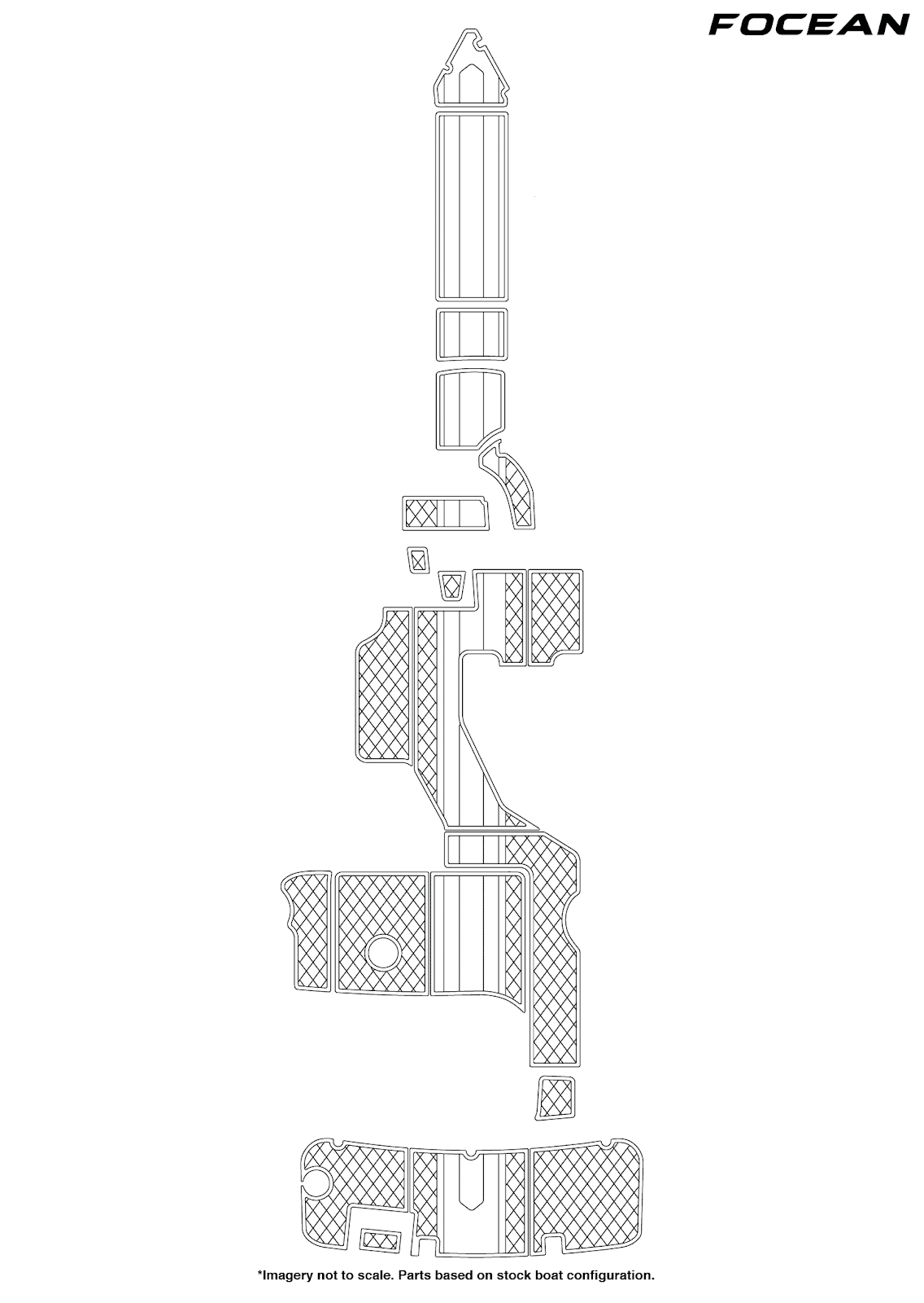 Custom Non-Slip EVA Boat Flooring for Rinker - Fiesta Vee 270 - 2003