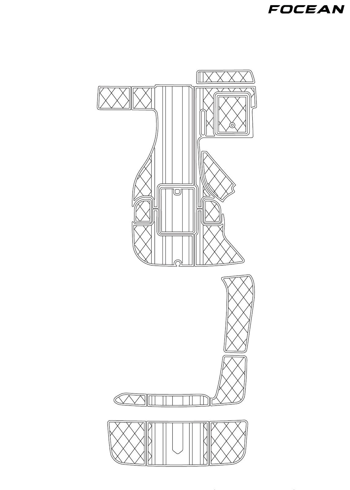 Custom Non-Slip EVA Boat Flooring for Cobalt - 323 - 2008
