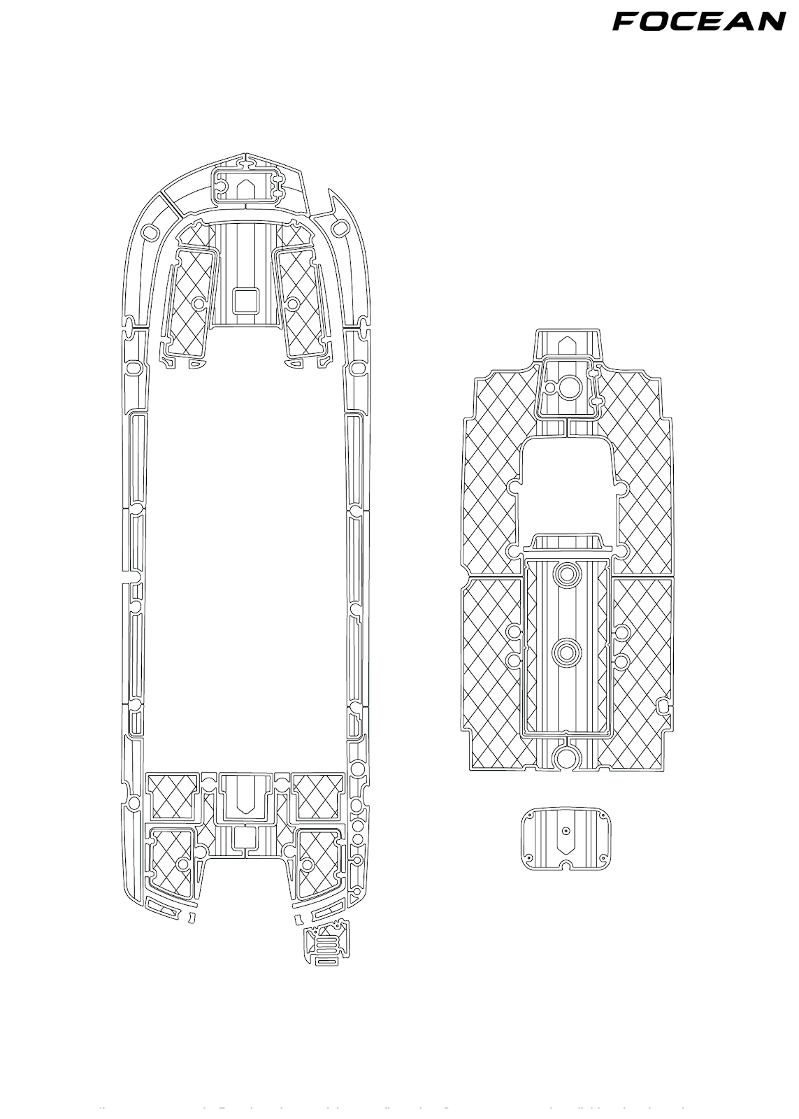 Custom Non-Slip EVA Boat Flooring for Carolina Skiff - 24 Ultra Elite - 2022