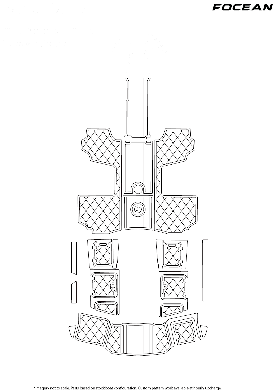 Custom Non-Slip EVA Boat Flooring for Chaparral - H20 Sport 19 - 2016